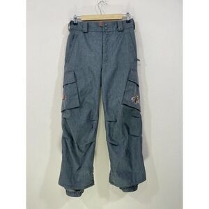 Burton Snow Pants Cargo Boys Kids Size M Gray  (28 x 24) Insulated Ski Snowboard